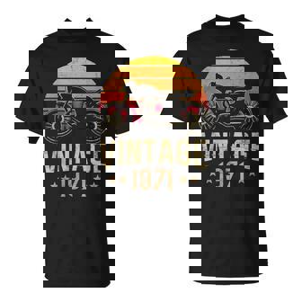 Vintage 1971 Retro Cafe Racer Motorcycle 48Th Birthday Gift Unisex T-Shirt | Mazezy