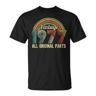 Vintage 1977 Original Parts Best Of 1977 Birthday Cool T-Shirt | Mazezy