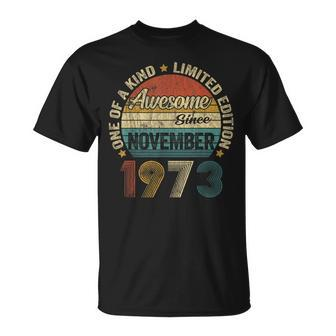 Vintage 50Th Birthday Legend Since November 1973 Women T-Shirt - Thegiftio UK