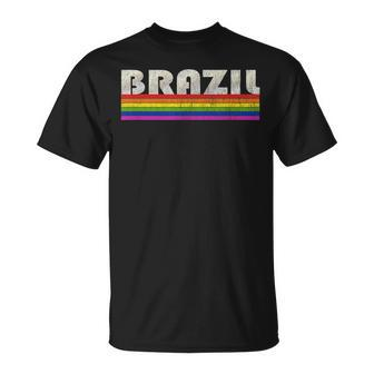 Vintage 80S Style Brazil Gay Pride Month Unisex T-Shirt | Mazezy