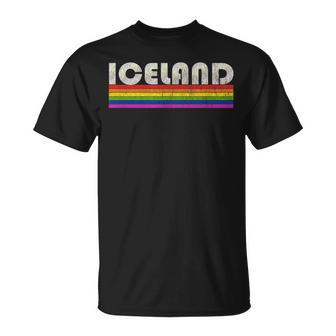 Vintage 80S Style Iceland Gay Pride Month Unisex T-Shirt | Mazezy