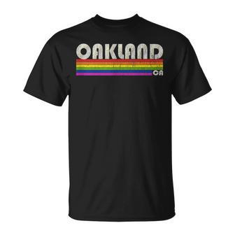 Vintage 80S Style Oakland Ca Gay Pride Month Unisex T-Shirt | Mazezy