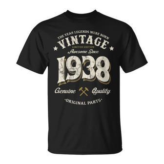 Vintage 85Th Birthday Awesome Since 1938 Legends T-Shirt | Mazezy
