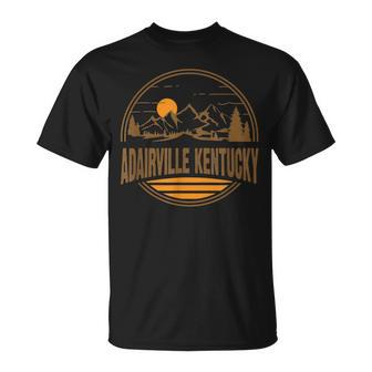 Vintage Adairville Kentucky Mountain Hiking Souvenir Print T-Shirt | Mazezy