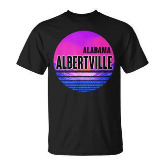 Vintage Albertville Vaporwave Alabama T-Shirt | Mazezy