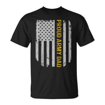 Vintage American Flag Proud Army Dad Fathers Day Gift  Unisex T-Shirt