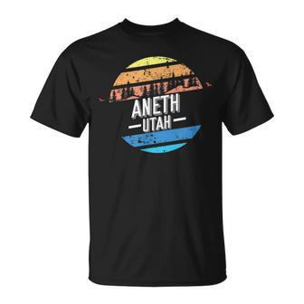 Vintage Aneth Utah Sunset Souvenir Print T-Shirt | Mazezy CA