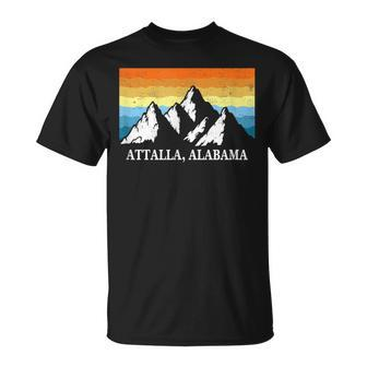 Vintage Attalla Alabama Mountain Hiking Souvenir Print T-Shirt | Mazezy