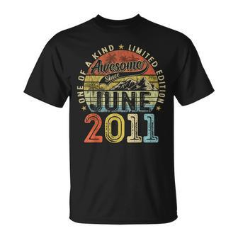 Vintage Awesome Since June 2011 12Th Birthday Gift For Women Unisex T-Shirt | Mazezy