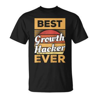 Vintage Best Growth Hacker Ever Hacking T-Shirt | Mazezy