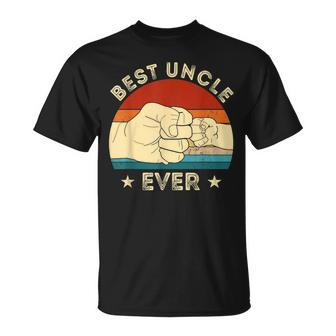 Vintage Best Uncle Ever Fist Bump Funny Uncle Fathers Day Unisex T-Shirt | Mazezy