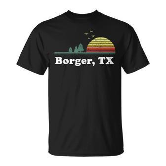 Vintage Borger Texas Home Souvenir Print T-Shirt | Mazezy