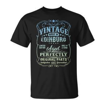 Vintage Born In Edinburg Texas Classic Birthday T-Shirt | Mazezy