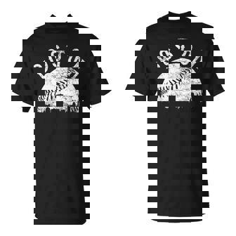 Vintage Boston Skyline Baseball Throwback For Red Game Day T-Shirt | Mazezy