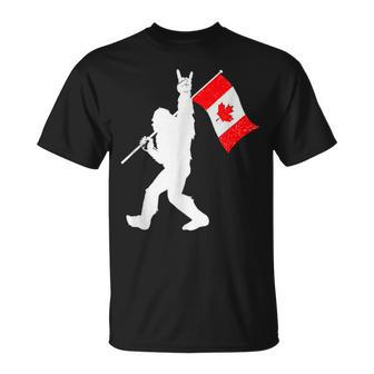 Vintage Canadian Bigfoot And Rock'n Roll Canada Day T-Shirt - Seseable