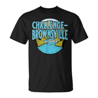 Vintage Challenge-Brownsville California River Valley Print T-Shirt | Mazezy