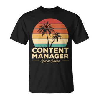 Vintage Content Manager Special Edition T-Shirt | Mazezy