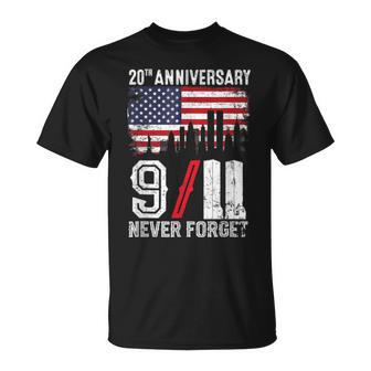 Vintage Design Patriotic Day Never Forget 2001 911 Unisex T-Shirt | Mazezy