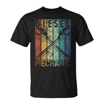 Vintage Diesel Mechanic Funny Car Garage Mens Distressed Mechanic Funny Gifts Funny Gifts Unisex T-Shirt | Mazezy