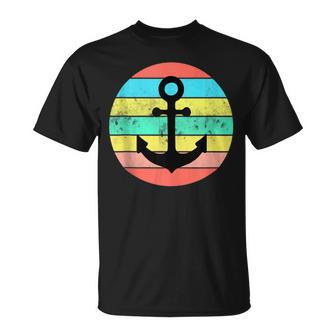 Vintage Distressed Nautical Anchor Boating Cute Retro Style Unisex T-Shirt | Mazezy