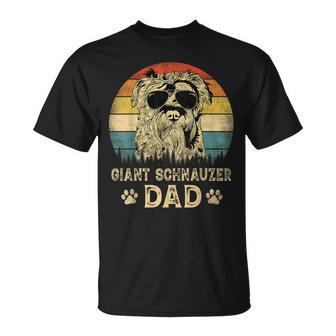 Vintage Giant Schnauzer Dad Dog Lovers Fathers Day Unisex T-Shirt | Mazezy