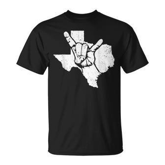 Vintage Hook 'Em Hands Texas Pride State Usa T-Shirt | Mazezy