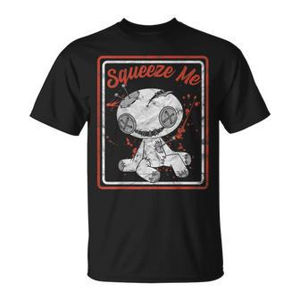 Vintage Horror Squeeze Me Voodoo Doll Horror Horror T-Shirt | Mazezy