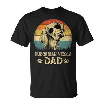 Vintage Hungarian Vizsla Dad Dog Lovers Fathers Day Unisex T-Shirt | Mazezy
