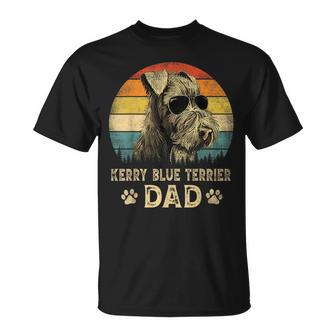 Vintage Kerry Blue Terrier Dad Dog Lovers Fathers Day Unisex T-Shirt | Mazezy