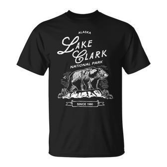 Vintage Lake Clark National Park T Retro Bear Alaska T-Shirt | Mazezy