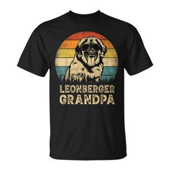 Vintage Leonberger Grandpa Dog Lovers Fathers Day Unisex T-Shirt | Mazezy