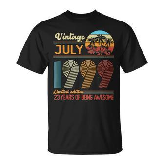 Vintage Limited Edition Birthday Decoration July 1999 Unisex T-Shirt | Mazezy