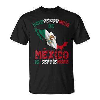 Vintage Mexico Flag 16Th September Mexican Independence Day T-Shirt - Seseable