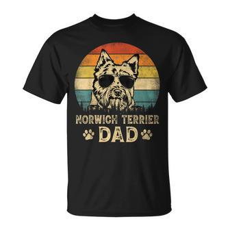 Vintage Norwich Terrier Dad Dog Lovers Fathers Day Unisex T-Shirt | Mazezy