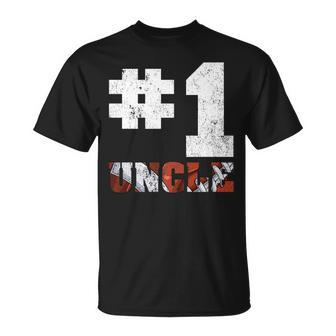 Vintage Number One American Football Uncle Fathers Day Unisex T-Shirt | Mazezy