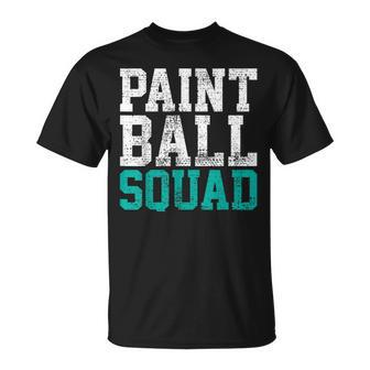 Vintage Paintball Squad Team Game Player T-Shirt | Mazezy