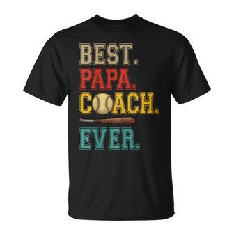 Vintage Papa Coach Ever Costume Baseball Player Coach Unisex T-Shirt | Mazezy