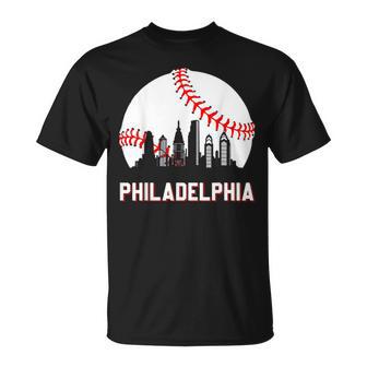 Vintage Philly Baseball Leopard Heart Baseball Fans T-Shirt - Monsterry