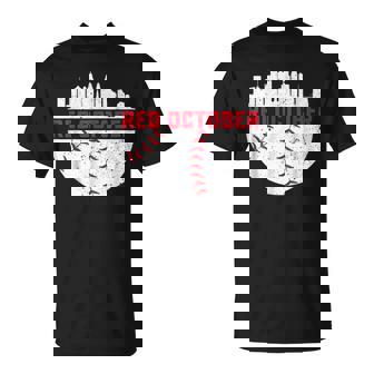 Vintage Red October Philly Philadelphia Baseball Fan Support T-Shirt | Mazezy