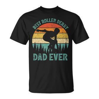 Vintage Retro Best Roller Derby Dad Ever Fathers Day Gift For Women Unisex T-Shirt | Mazezy CA