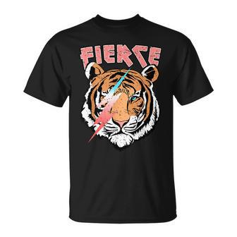 Vintage Retro Fierce Tiger Cool 80S 90S Style Lover Gift Unisex T-Shirt | Mazezy