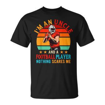 Vintage Retro Im An Uncle And A Football Player Family Unisex T-Shirt | Mazezy