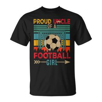 Vintage Retro Proud Uncle Of A Football Player Family Girl Unisex T-Shirt | Mazezy