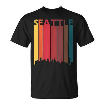 Vintage Seattle Skyline Seattle Vacation Retro Seattle Pride Unisex T-Shirt | Mazezy