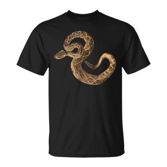 Vintage Snake Eastern Diamondback Rattlesnake Rattler T-Shirt | Mazezy