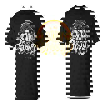 Vintage Stay A Groovy 60S 70S Peace Positive Mind Hippie Unisex T-Shirt - Monsterry