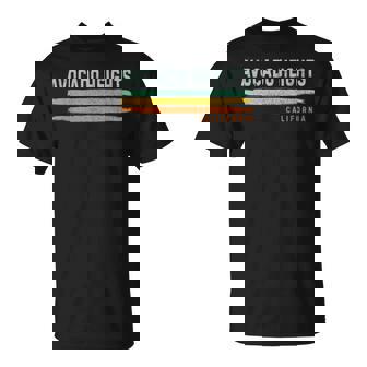 Vintage Stripes Avocado Heights Ca T-Shirt | Mazezy