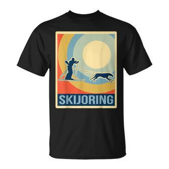 Vintage Style Skijoring T T-Shirt | Mazezy