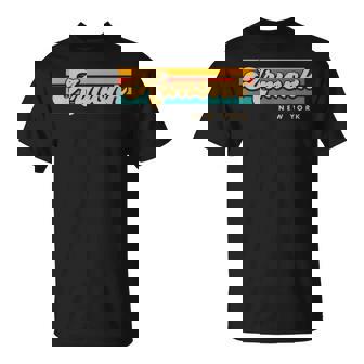 Vintage Sunset Stripes Armonk New York T-Shirt | Mazezy