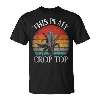 Vintage This Is My Crop Top Corn Farmer Corn Funny Gifts Unisex T-Shirt | Mazezy